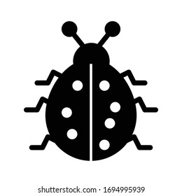 Ladybug icon glyph vector design