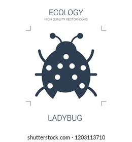 ladybug icon. high quality filled ladybug icon on white background. from ecology collection flat trendy vector ladybug symbol. use for web and mobile