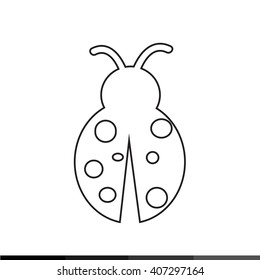 Ladybug Icon Illustration design
