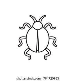 ladybug icon illustration isolated vector sign symbol