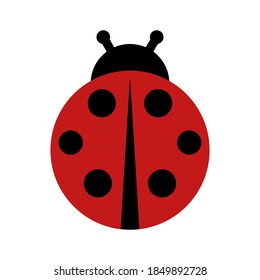 Ladybug icon isolated on white background. Vector illustration