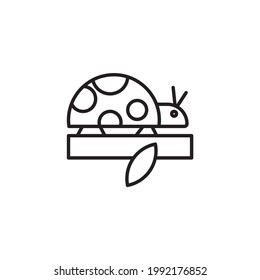 Ladybug icon isolated on white background. Vector illustration. Eps 10.