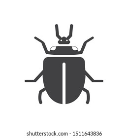 Ladybug icon. ladybird flat simple pictogram. Bug vector illustration