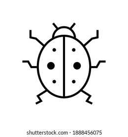 ladybug  icon line style vector design element