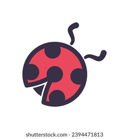 Ladybug icon logo design illustration