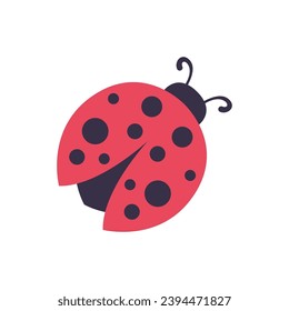 Ladybug icon logo design illustration