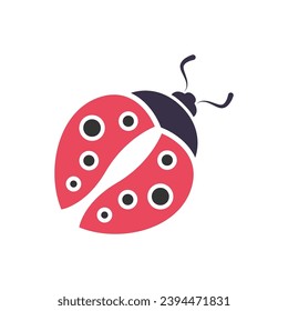 Ladybug icon logo design illustration