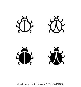 Ladybug Icon Logo Vector Symbol. Ladybird Icon