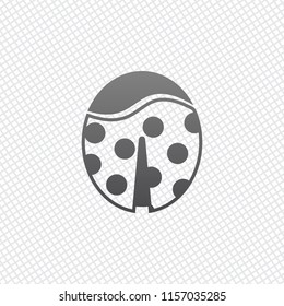 Ladybug icon. On grid background - Powered by Shutterstock - Get 15% off with code: PIKWIZARD15