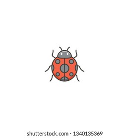 ladybug icon on a white background