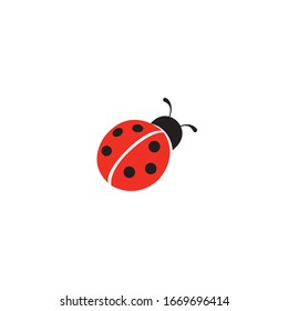 Ladybug Icon On A White Background