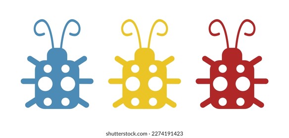 ladybug icon on a white background, vector illustration