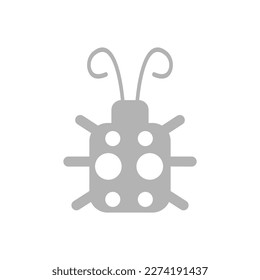ladybug icon on a white background, vector illustration