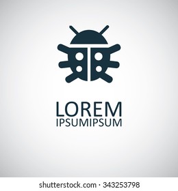 ladybug icon, on white background