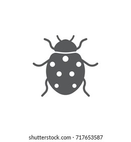 Ladybug icon on the white background
