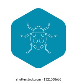 Ladybug icon. Outline illustration of ladybug vector icon for web
