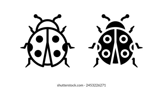 Ladybug icon set. flat illustration of vector icon