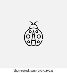 Ladybug icon sign vector,Symbol, logo illustration for web and mobile