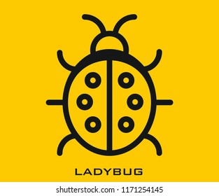 Ladybug icon signs