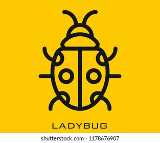 Ladybug icon signs