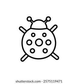 ladybug icon Simple outline illustration