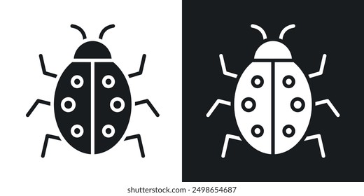 Ladybug icon in solid style