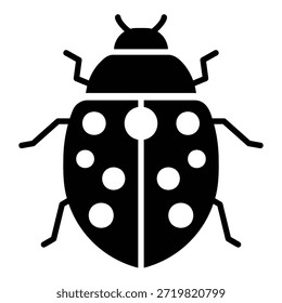 Icono de mariquita para insectos de primavera y tropicales