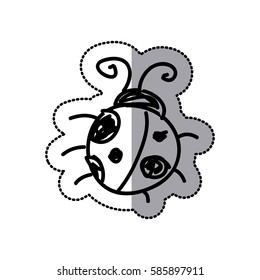 ladybug icon stock image, vector illustration design