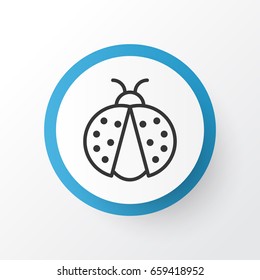 Ladybug Icon Symbol. Premium Quality Isolated Ladybird Element In Trendy Style.