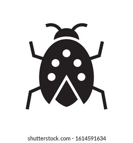 Ladybug icon in trendy flat style design. Vector graphic illustration. Suitable for website design, logo, app, and ui. EPS 10.