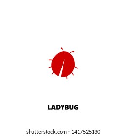 ladybug icon. ladybug vector design. sign design. red color