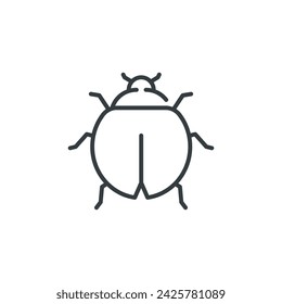 Ladybug icon, Ladybug vector illustration