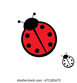 ladybug icon - vector illustration