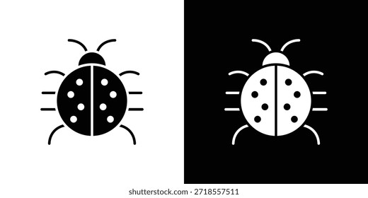 Ilustração do vetor do ícone de joaninha - ícones do vetor do estilo preto de alta qualidade