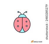 Ladybug icon vector illustration. Ladybug symbol isolated on white background