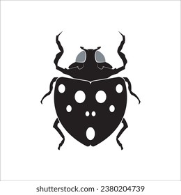 DISEÑO DE SÍMBOLO DE ILUSTRACIÓN DEL VECTOR DE ICONOS DE LADYBUG