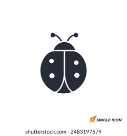 Ladybug icon vector illustration. Ladybug symbol isolated on white background