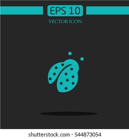 ladybug  icon vector on a dark background. icon for the web. logo design.
