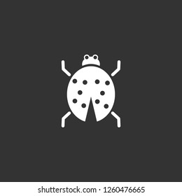 ladybug icon vector. ladybug sign on black background. ladybug icon for web and app