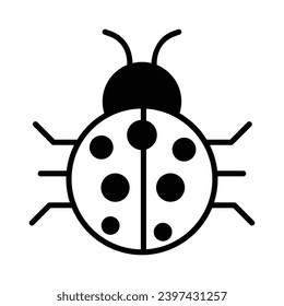 Ladybug icon vector stock illustration