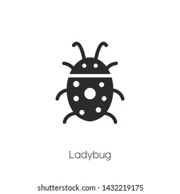 ladybug icon vector symbol sign