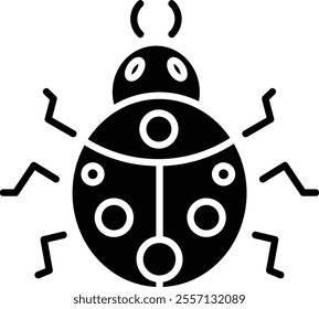 Ladybug icon for wildlife and nature world