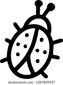 Ladybug-Illustration im Doodstyle