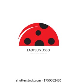 ladybug illustration logo vector design