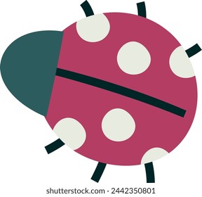 Ladybug Insect Abstract Vector Illustration