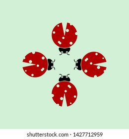ladybug, insect, beetle, nature, illustration, vector, icon