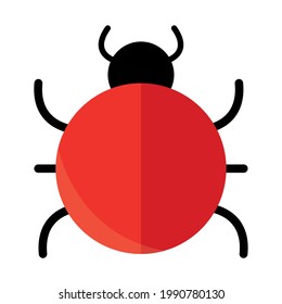 ladybug insect cartoon isolated icon