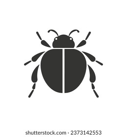 Icono de insecto de fallo en fondo blanco - Ilustración vectorial simple