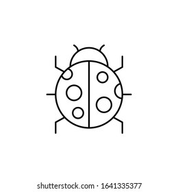 Ladybug insect icon. Simple line, outline vector elements of spring icons for ui and ux, website or mobile application