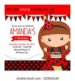 Ladybug Invitation